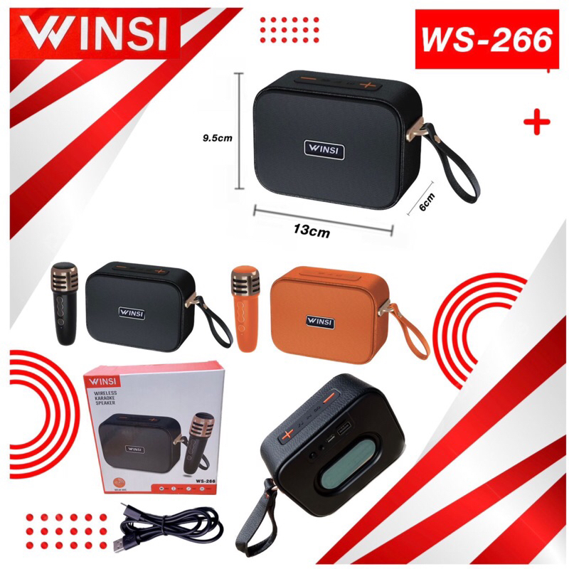 Speaker Bluetooth WINSI WS-266 TWS + Mic WS266