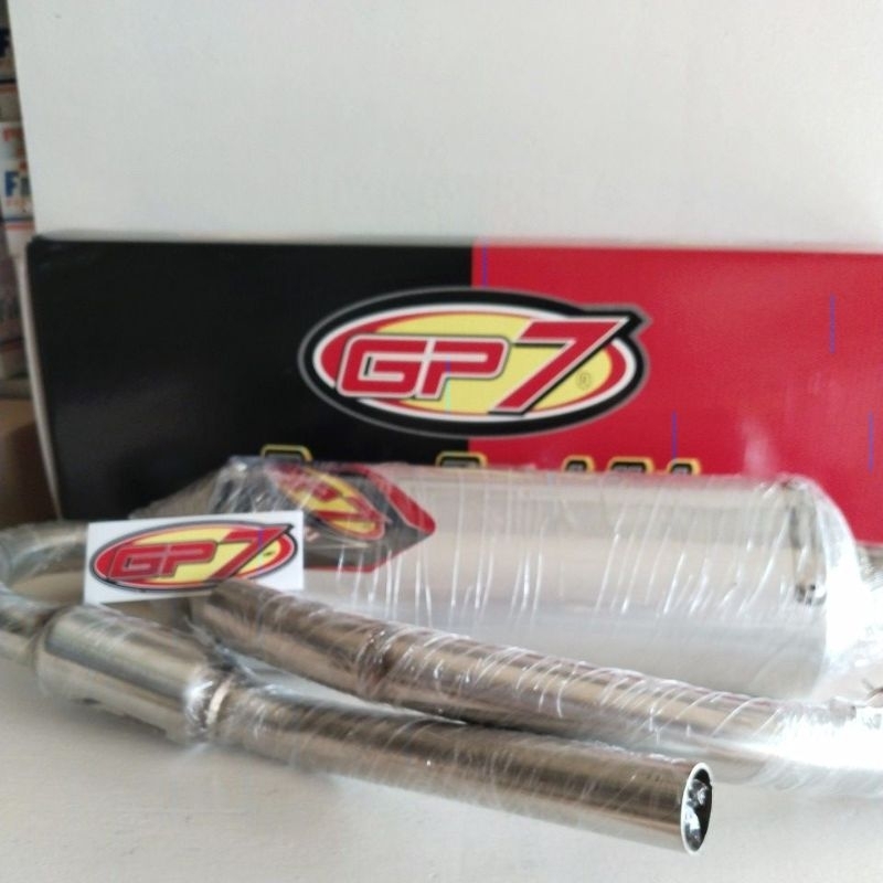 Knalpot Gp7 Max 4.1 -klx warna hitam  original Jamin GP7