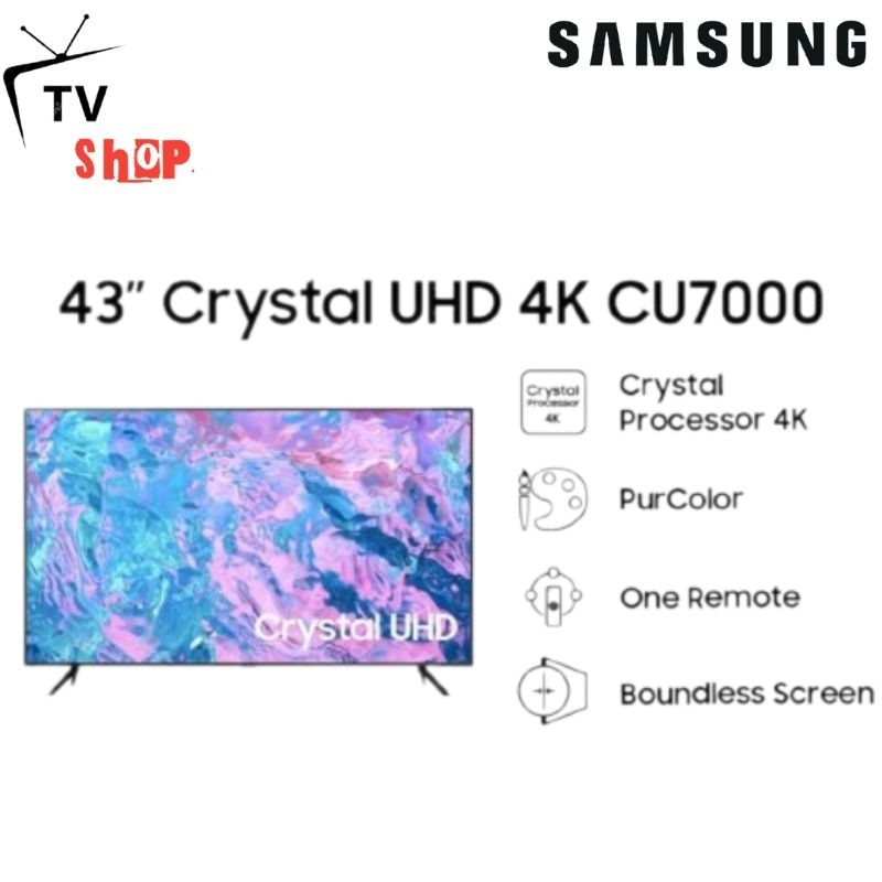 Samsung 43 inch CU7000 Smart tv uhd 4k 43cu7000