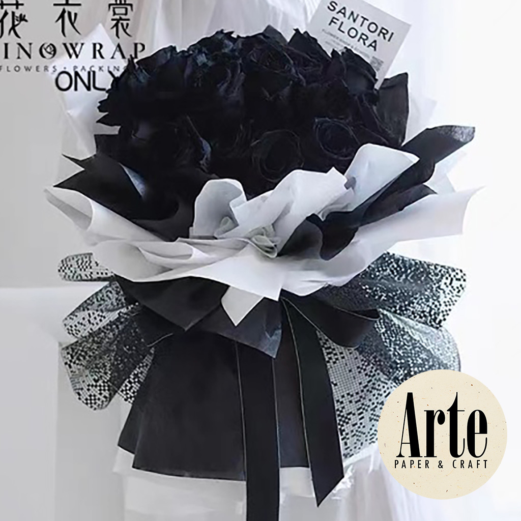 

iDk90 1 Roll Mesh Mozaik Kotak Pixel Kertas Mosaic Buket Korea Pembungkus Bunga Flower Wrapping