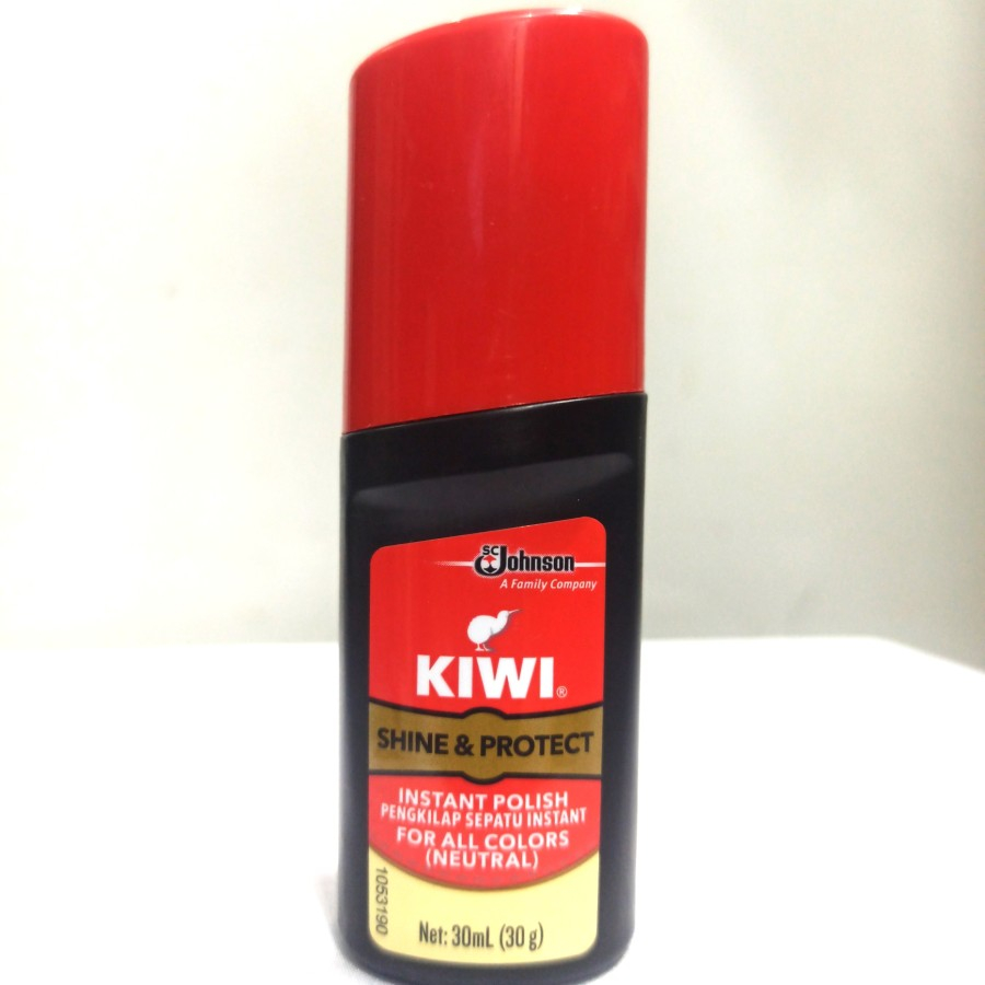 KIWI Shine & Protect Instant Polish Neutral 30ml - Semir Sepatu - Netral Cair 30ml