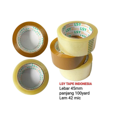 

Lakban bening termurah 45mm x 100yard / LAKBAN BENING 2 INCH 100 YARD KUALITAS BAGUS