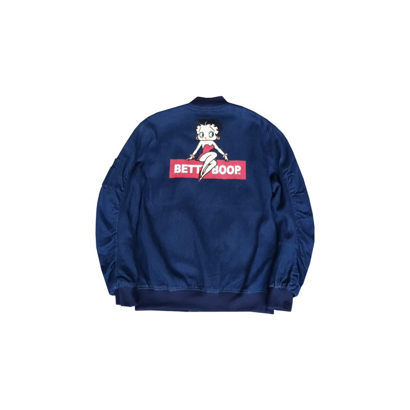 Vintage Bomber Denim Betty Boop X Definits Big Logo Jacket