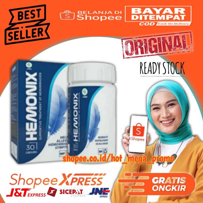 HEMONIX ASLI 100% ORIGINAL OBAT HERBAL AMBIYEN WASIR PALING AMPUH ATASI BAB BERDARAH BENJOLAN AMBEIE