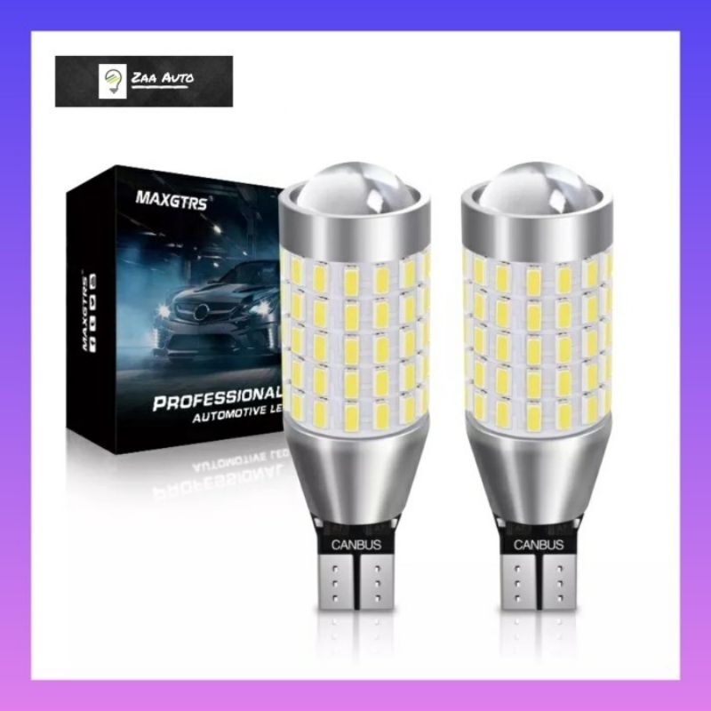 Lampu LED Mundur Lensa Projie T10 T15 T16 W16W Canbus Super Bright Ayla Sigra Xenia