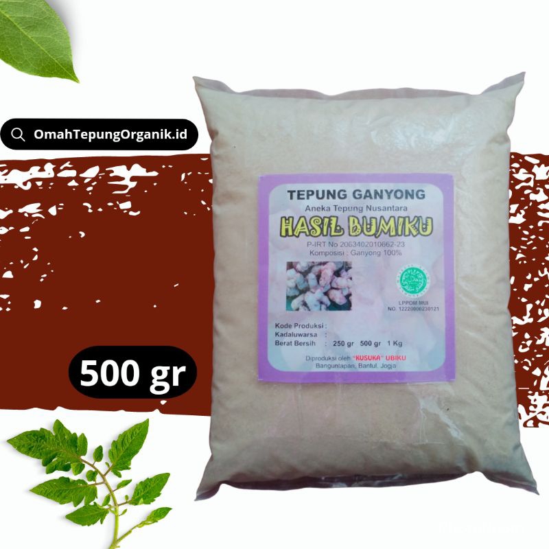 

Tepung Ganyong Organik kemasan 500 gram