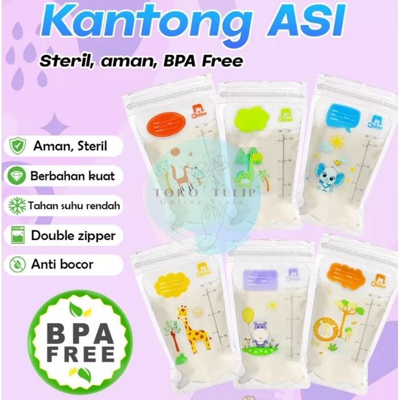 Bebiku-Kantong Asi Qiutee 120ml isi 30 pc dengan double ziplock