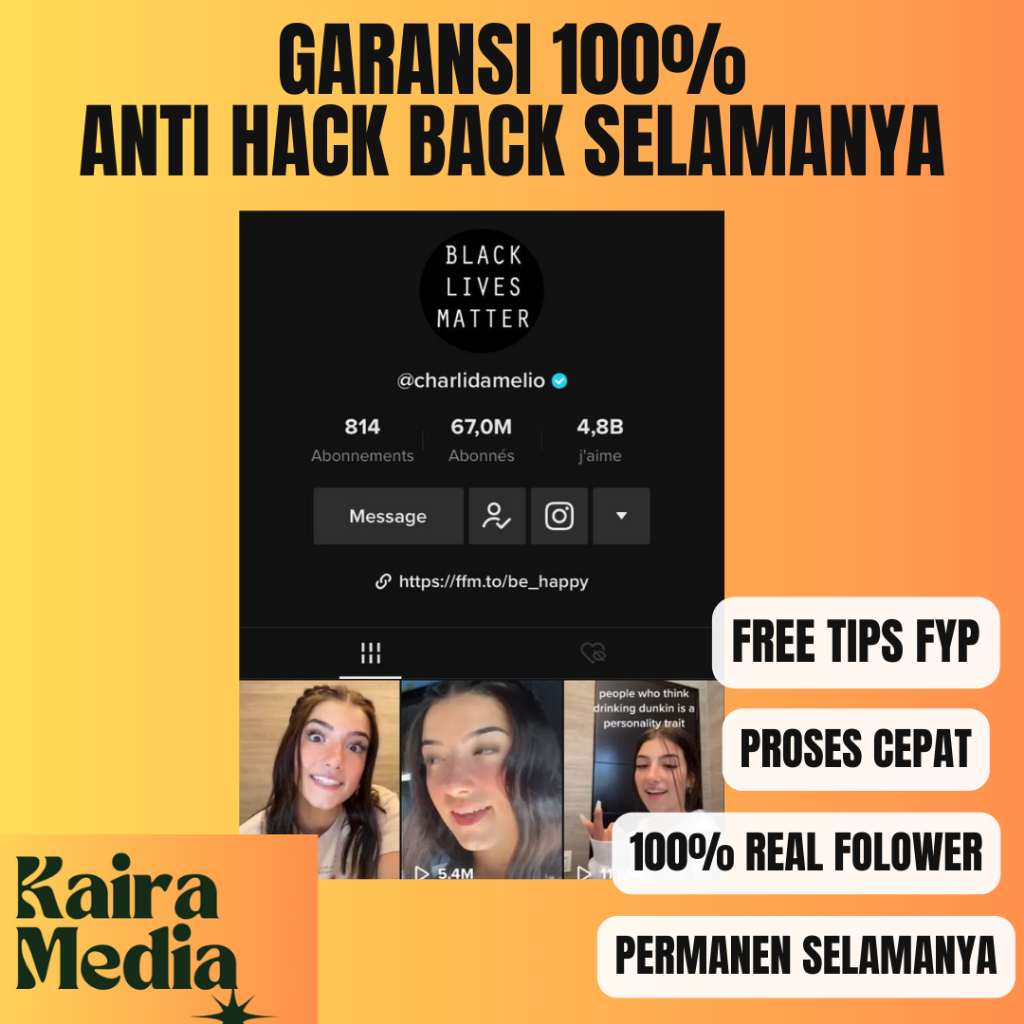 Akun Tiktok 10K - 100K Keranjang Kuning aktif Garansi Hasil Fyp Indonesia