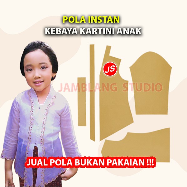 Pola Instan Kebaya Kartini Anak Anak