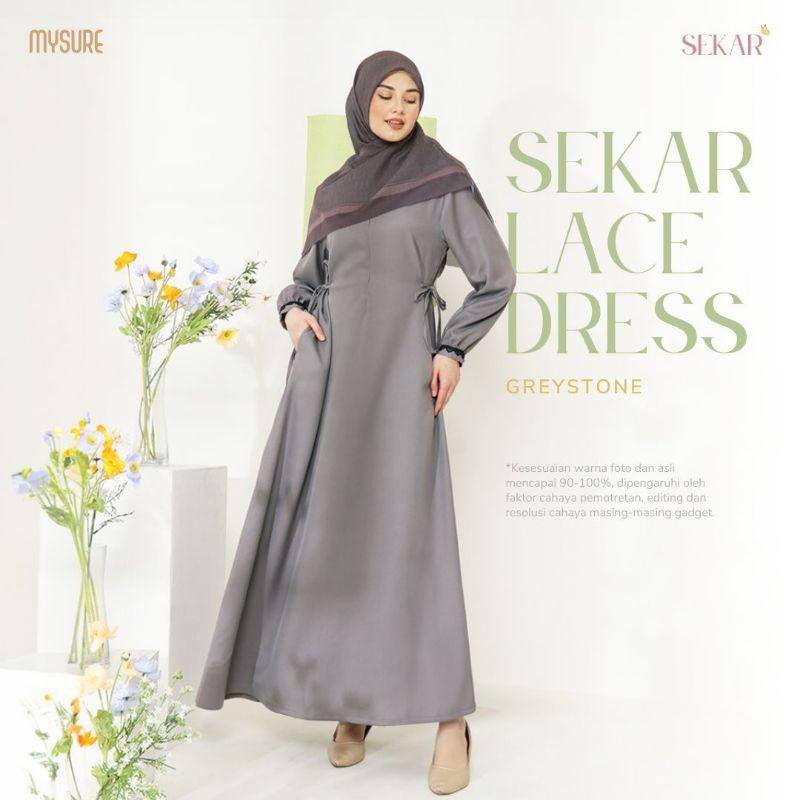 Sekar Lace Dress by Mysure | Dress mysure | Gamis Mysure Terbaru | Gamis Premium | Gamis Kekinian | 