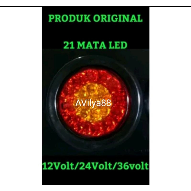 Lampu Stop 3in1 Truk/Stop Lamp LED Truk 21 Mata LED/Lampu Rem Truk ,ORIGINAL BY SHILIDUO, 12 Volt, 2