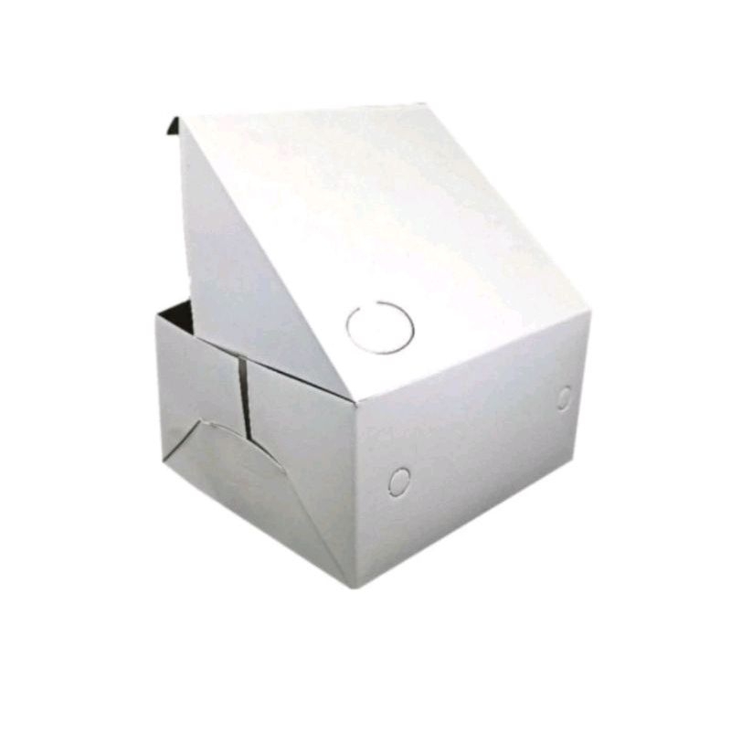 (1 PCS) Kotak kertas putih polos - Kotak nasi