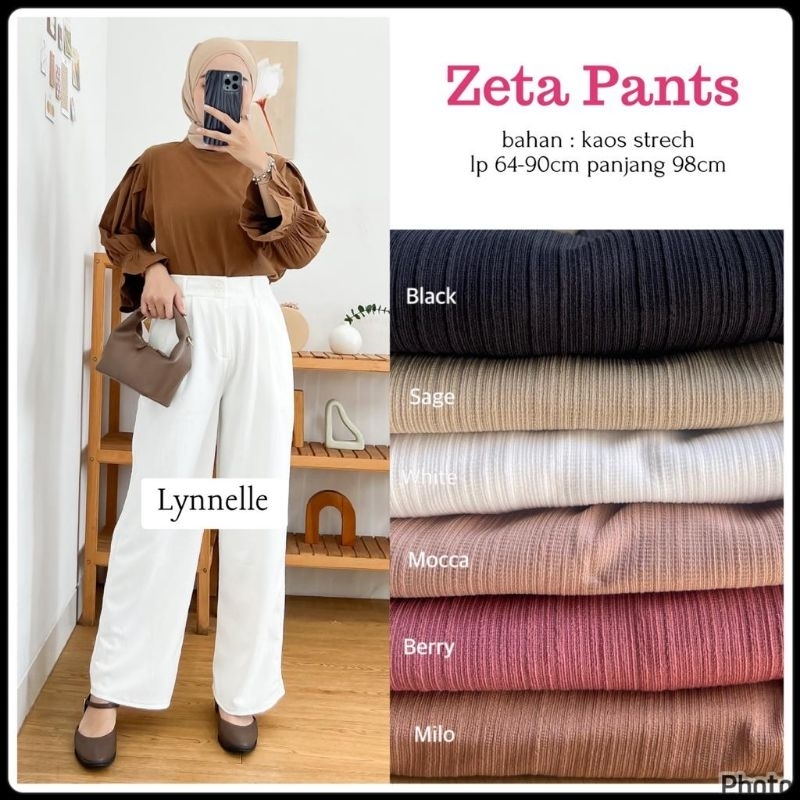 ZETA PANS CELANA WANITA BAHAN KAOS STRECH