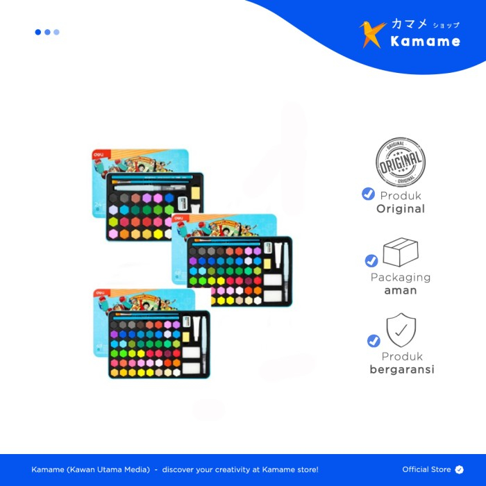 

Deli Watercolor Painting - Cat Air Padat One Piece Gratis Perlengkapan Melukis C16-24,C16-36,C16-48 - Kamame