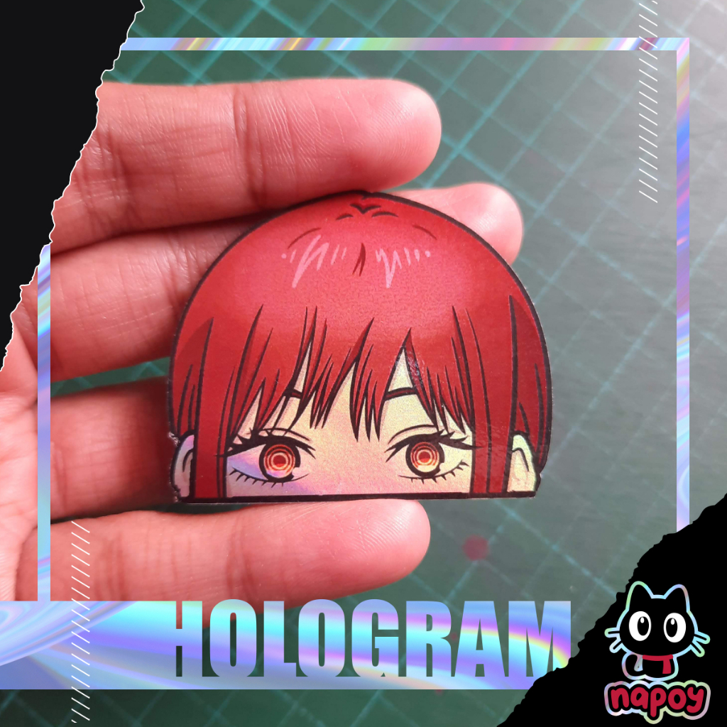 

Stiker Hologram Anime Chainsaw Man Makima