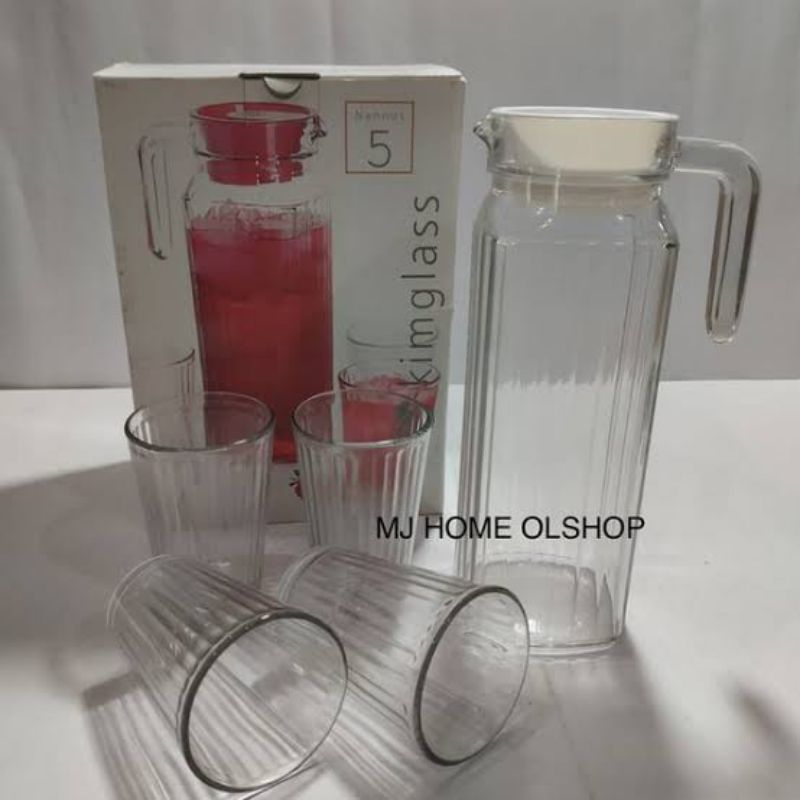 PITCHER TEKO SET 5pcs // TEKO SET NANNOS KIMGLAS