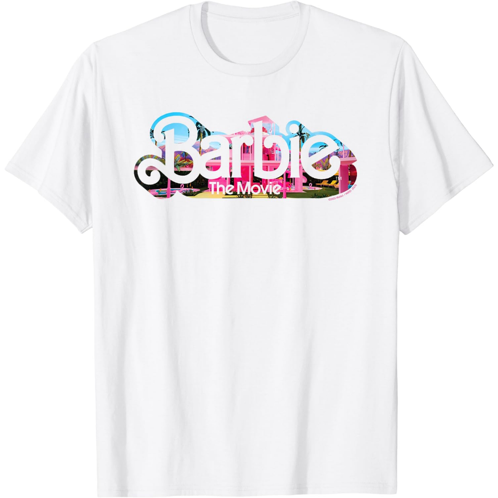 Baju anak Barbie The Movie Barbie Logo Fill T-Shirt Kaos Anak Pakaian anak Fashion Bayi Fashion Boy 