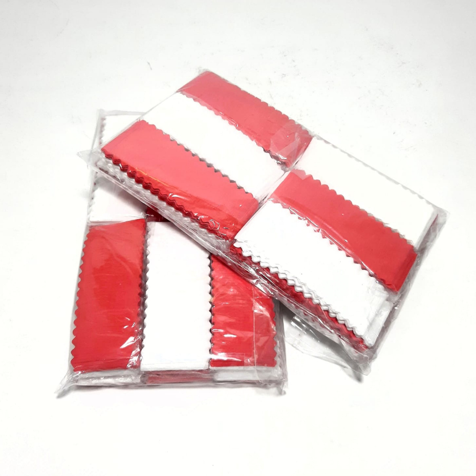 

HARGA GROSIR (1PACKS/12BUNGKUS ) KERTAS KREP POTONG 5CM X 97CM MERAH / PUTIH DAN WARNA2NI