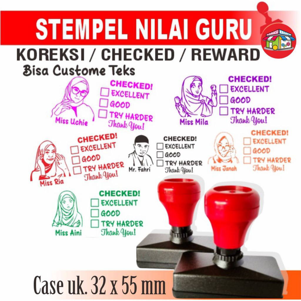 

Stempel Nilai Guru / Penilaian / Koreksi / Checked / Reward