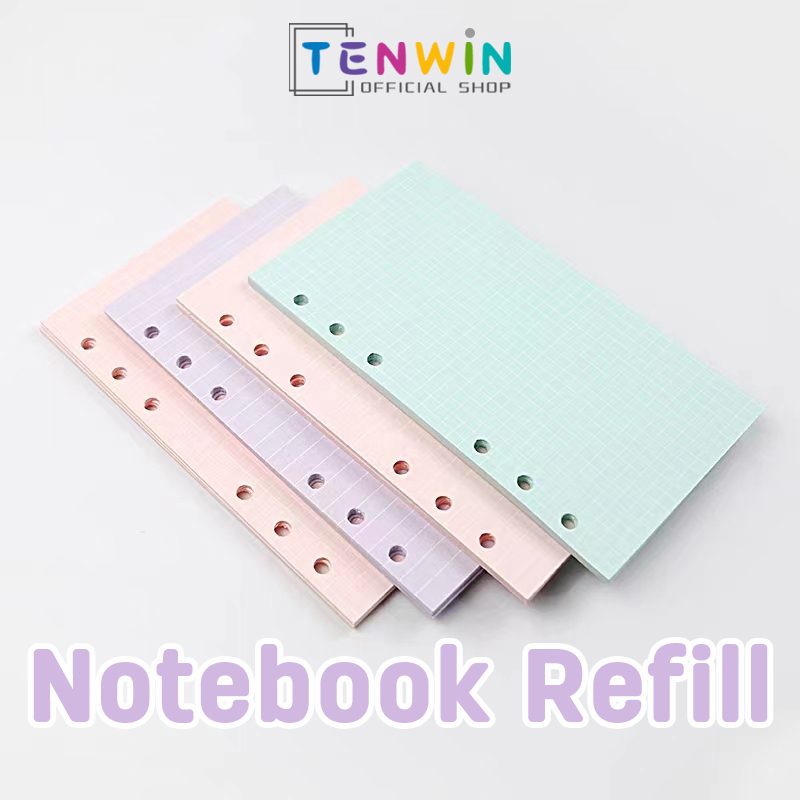 

Loose Leaf Isi Binder B5 Refill Notebook A6 /A5 6ring 6 holes for Binder Multiring -Tenwin