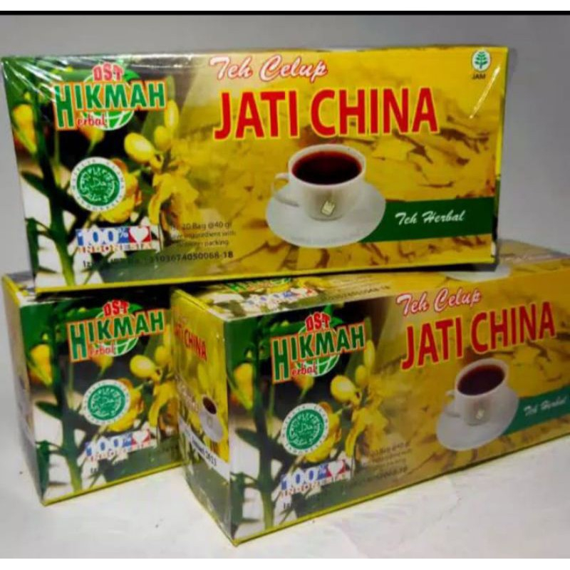 

Teh Jati Cina Hikmah Celup isi @20Bag / Teh diet/ teh peluntur lemak/ teh pelangsing / teh jati cina