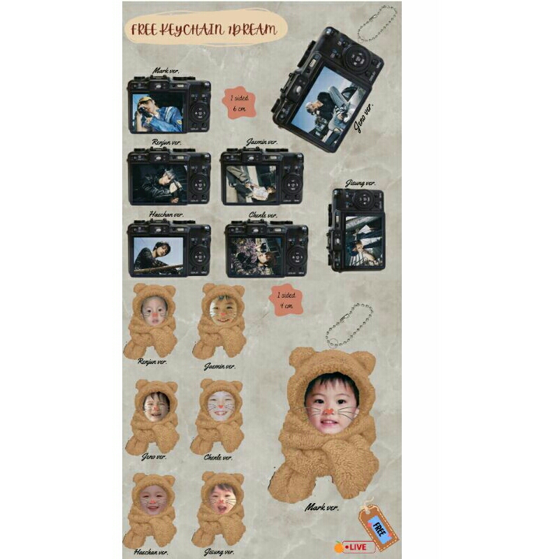 Keychain NCT Dream Acrylic Key chain Mark Renjun Jeno Haechan Jaemin Chenle Jisung