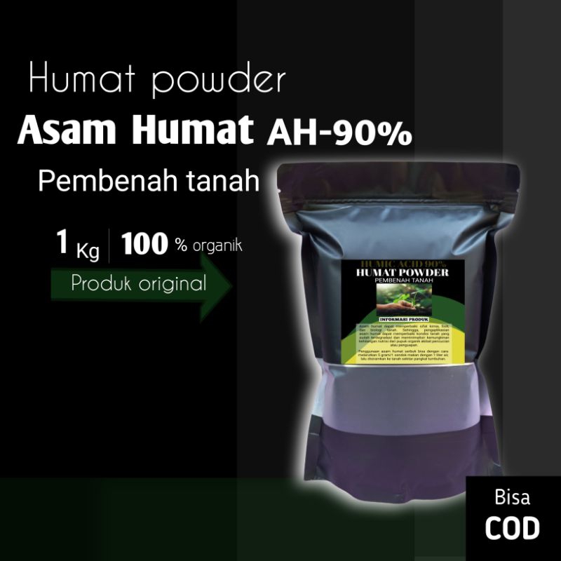 Terlaris Asam Humat Humic Acid 1Kilo Pupuk Pembenah Tanah Alami Untuk Kesuburan Tanaman Cabai Padi