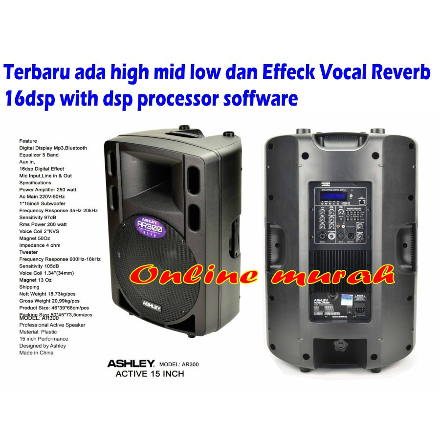 speaker aktif ashley ar300 ashley ar 300 2bh garansi resmi original