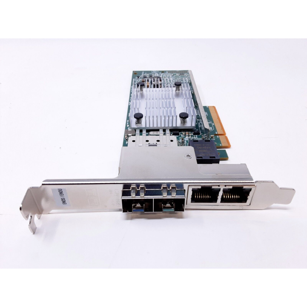 Lan Card Quad 4 Dual 2 Port SFP+ 10G RJ45 1G gigabit Broadcom Mikrotik - Panjang/Standar