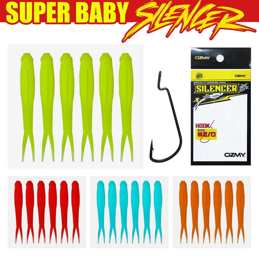 Softlure Super Baby Silencer Umpan Gabus Toman By Johncoo Wormhook Ozmy Original 2/0