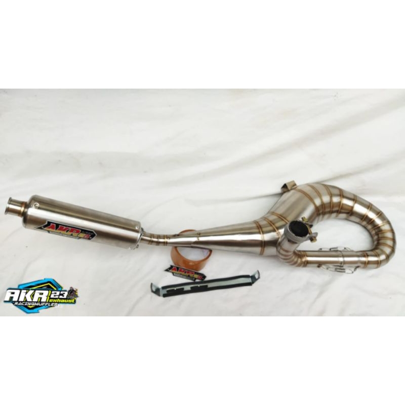 KNALPOT MOTOR VESPA BUANG KANAN STAINLESS ORIGINAL