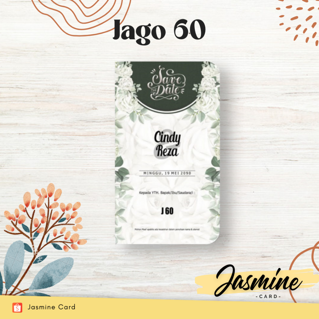 BLANGKO UNDANGAN PERNIKAHAN RUSTIC JAGO 60