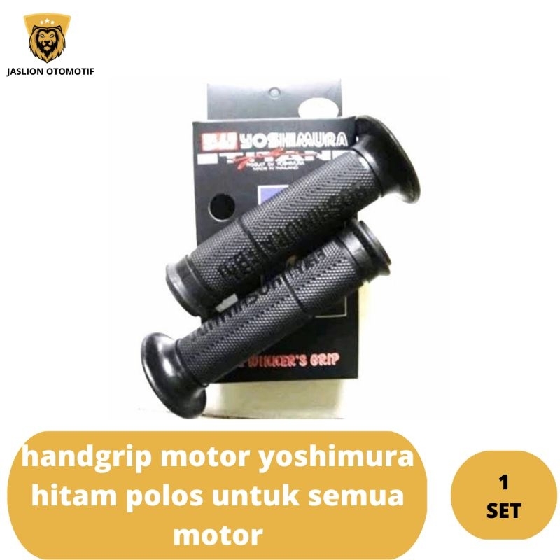 HANDGRIP HAND GRIP YOSHIMURA VARIASI HITAM POLOS PNP UNIVERSAL MOTOR BEAT VARIO MIO SCOOPY FAZZIO NM