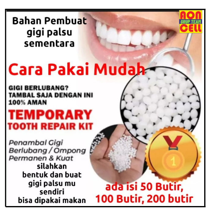 Penambal Gigi Ompong Temptooth Penambal Gigi Patah Instan / Gigi Palsu Instan /Diy Tooth
