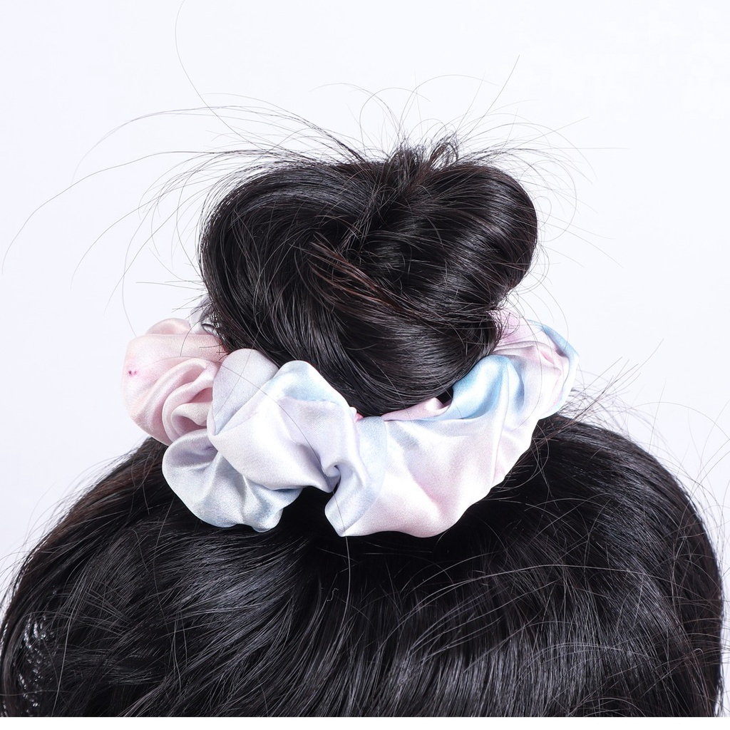 MULSK - MULSK MIDNIGHT SCRUNCHIE 100% MULBERRY SILK (COTTON CANDY)