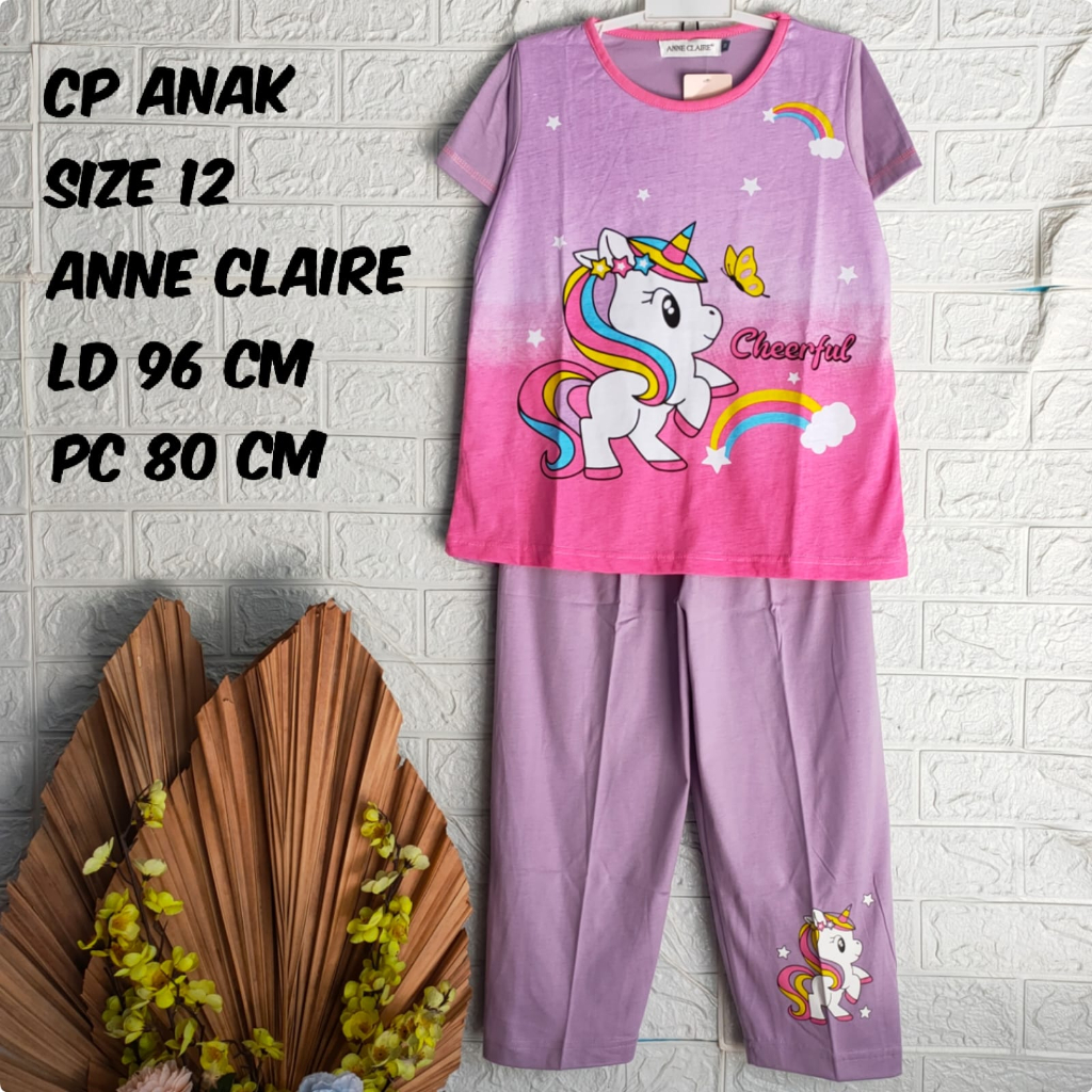 Setelan Anak One Set Babydoll / Baju Tidur Babydoll Anak Celana Panjang Lengan Pendek CP Anak  Size 