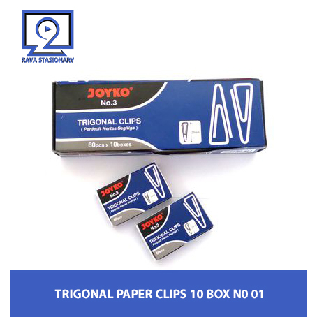 

Trigonal Clip / Klip / Penjepit Kertas Joyko No.1 / 1 Box