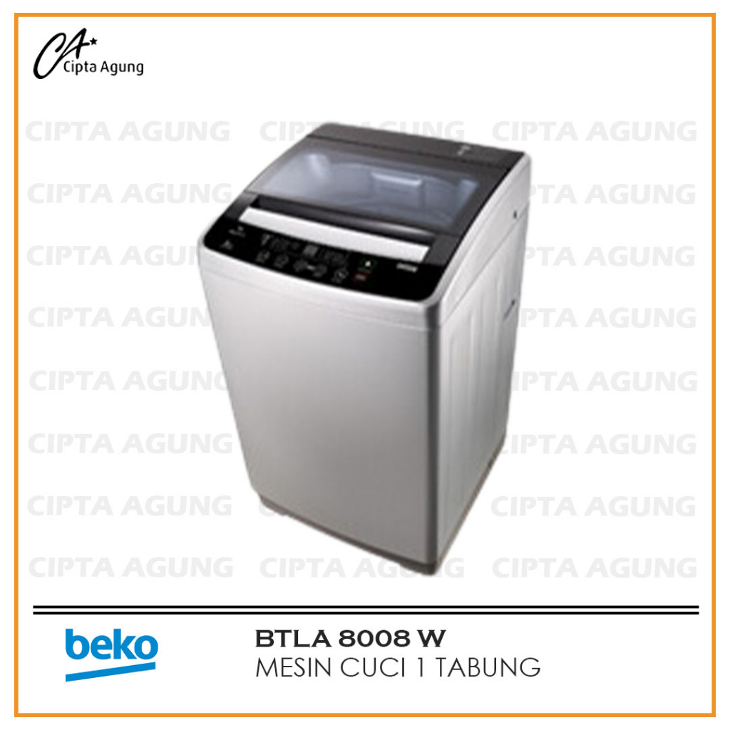 BEKO BTLA8008W BTLA 8008W BEKO MESIN CUCI 1 TABUNG TOP LOADING 8KG