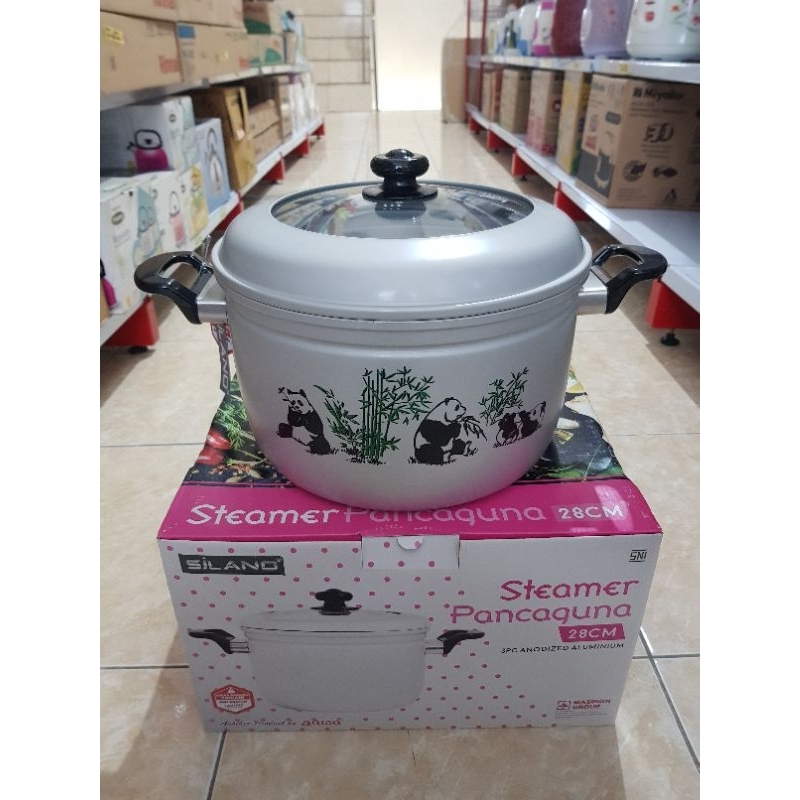 Steamer Kukusan Maspion tutup kaca/Panci Pancaguna maspion 28Cm