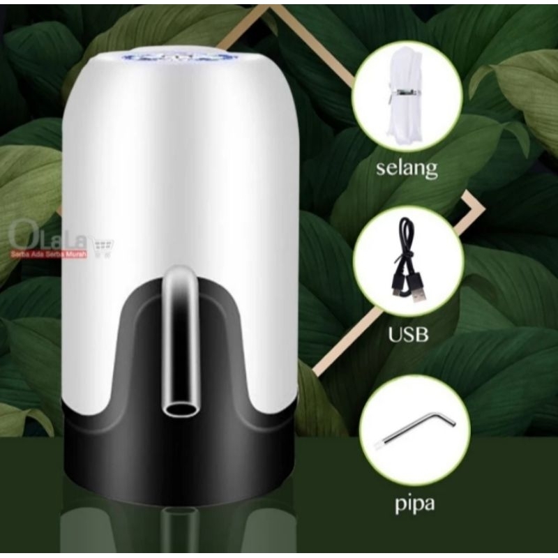Pompa Air Galon Elektrik Portable TUMMY Dispenser Elektric USB Recharger