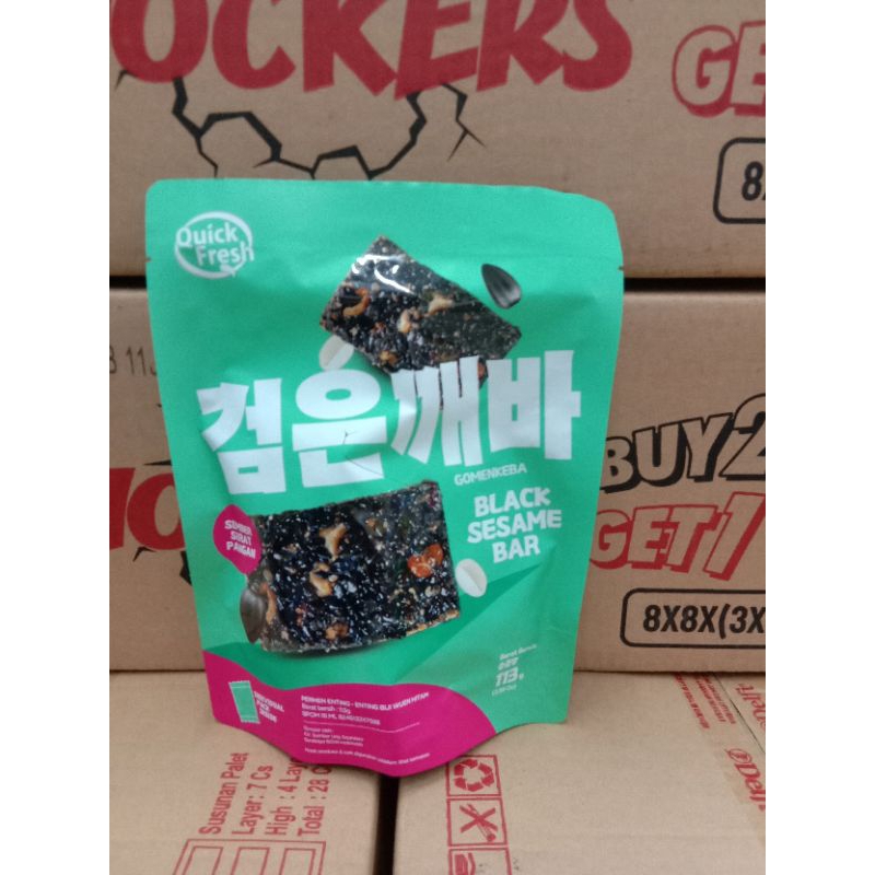 

Quick Fresh Sesame bar 126g snack black sesame 113g peanut bar 140g