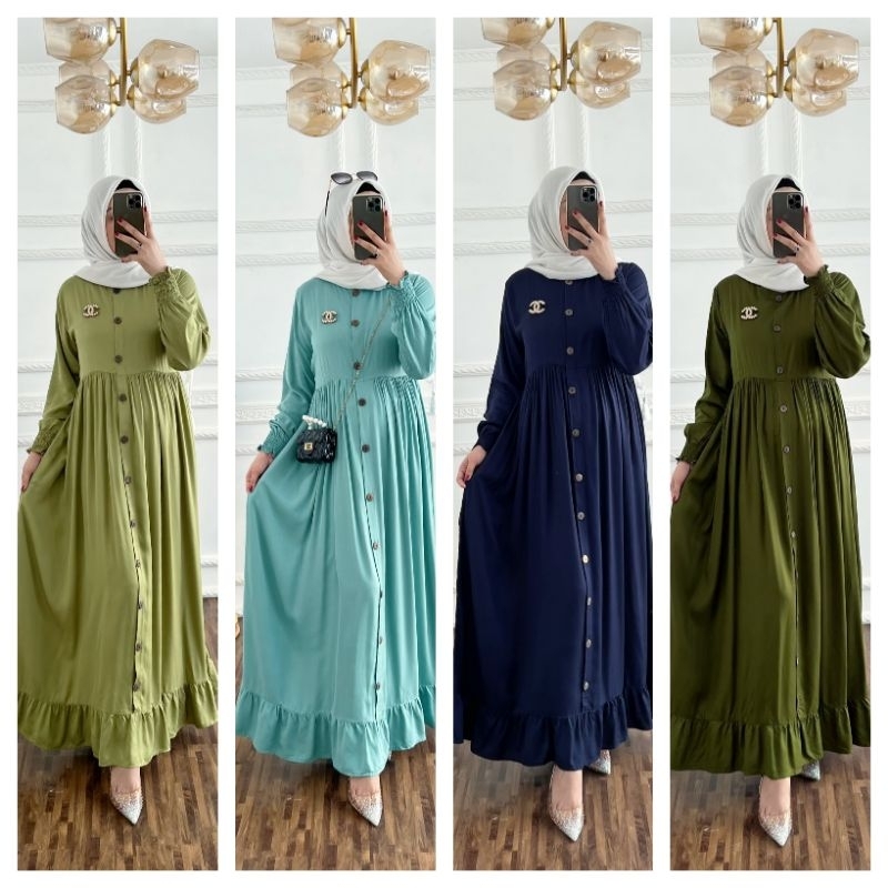 HAIDA DRESS|GAMIS SYAR'I RAYON TWILL PREMIUM BUMIL BUSUI TERLARIS|DRESS MUSLIM JUMBO TWILL IMPORT PO