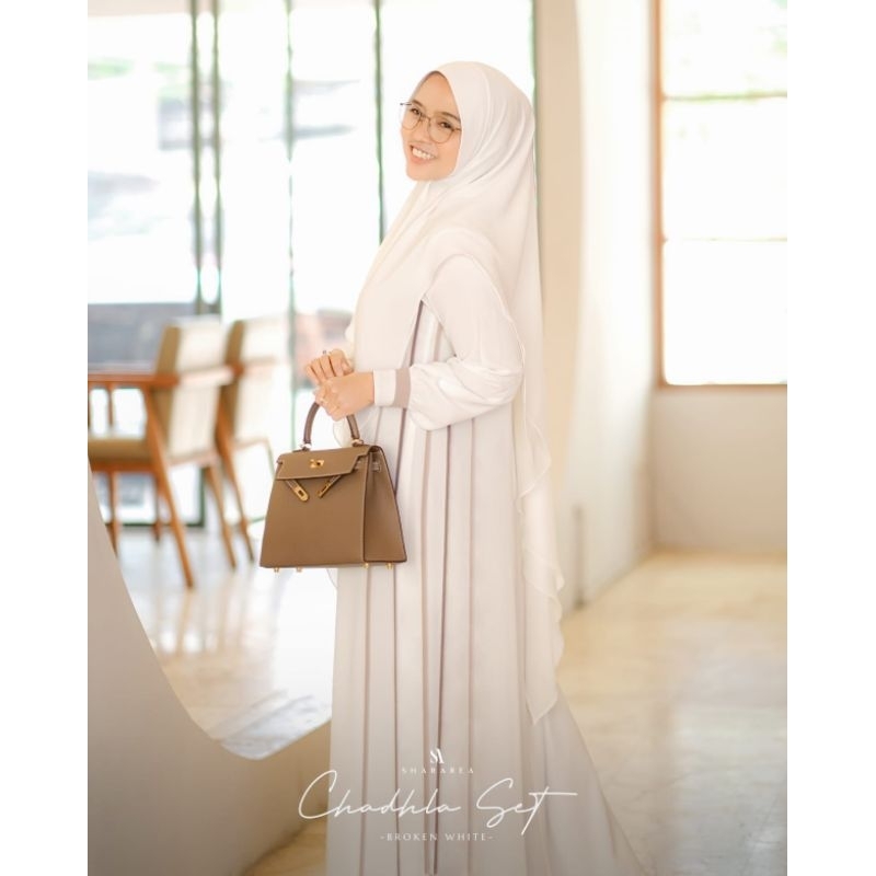 Chadla set (dress dan Khimar by shararea original