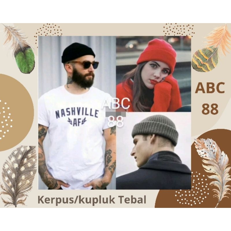 Beanie Hat/Kerpus/Kupluk Premium Distro Quality Untuk Pria & Wanita Casual/Fashion Bahan Rajut Woll/