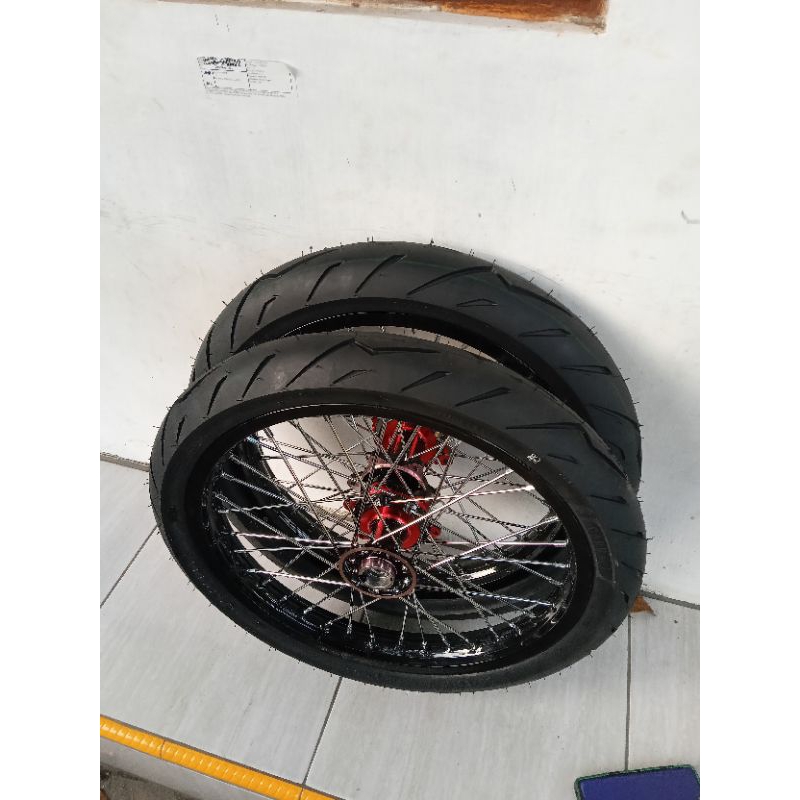 roda supermoto semi cacing klx