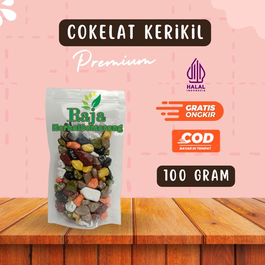 

100 GRAM Cokelat Kerikil Cokelat Batu Premium Original Khas Arab Turki Timur Tengah Kemasan Repack Pouch Makanan Oleh-Oleh Gift Haji Umroh