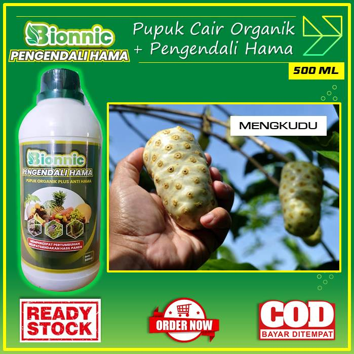 (Bionnic) Pupuk Organik Cair Plus Anti Hama - Pupuk Organik Mengkudu - Pupuk Cair Semprot 500mL memb
