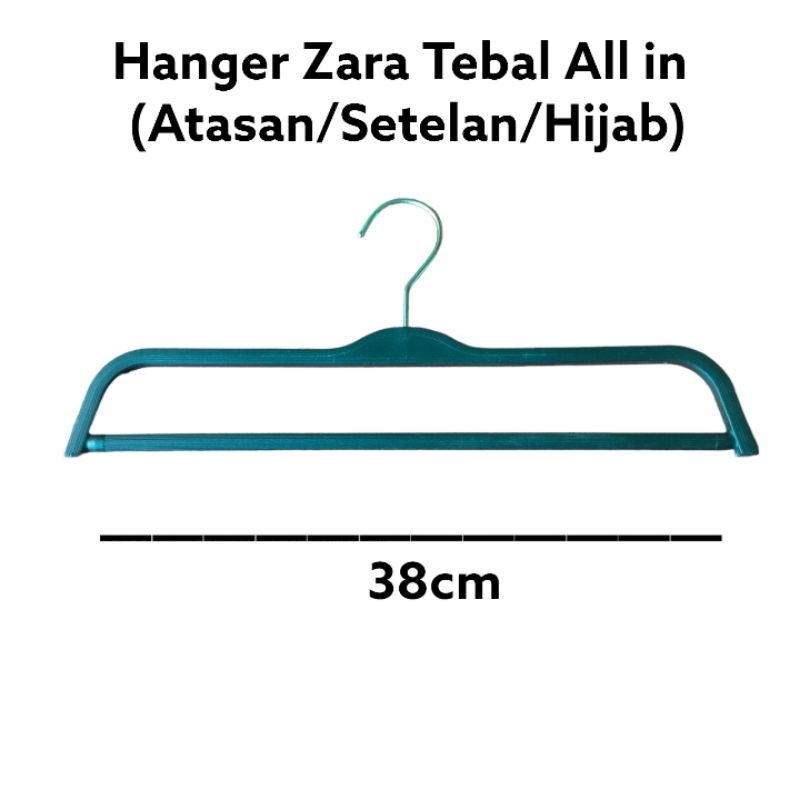 Hanger Zara All In 1 TEBAL Super Premium 38cm /Hanger Keruding/Hanger Setelan/Hanger  Display Kain