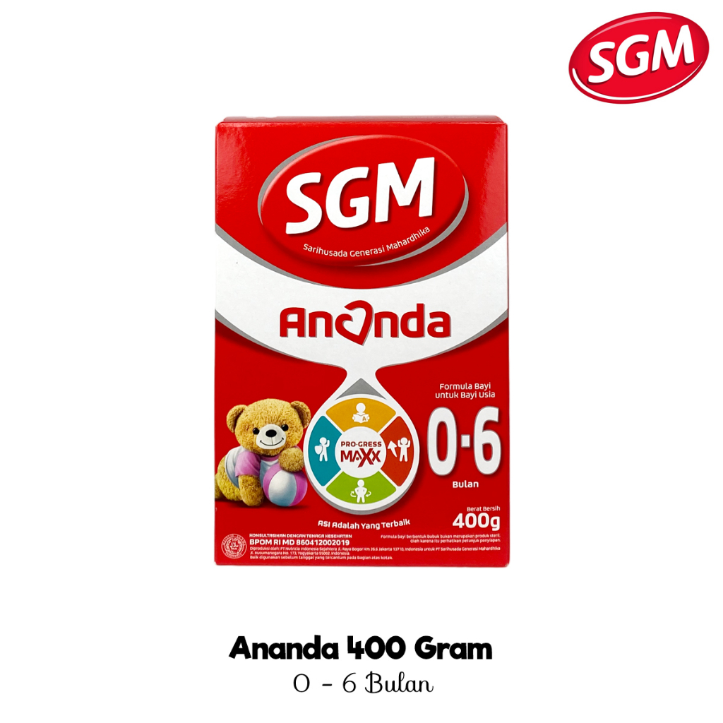 

Susu SGM Ananda 0-6 bulan 400gr / SGM Ananda 0-6 bulan 400gr Susu Formula Bayi