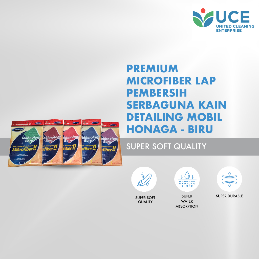 HONAGA Premium Microfiber Lap Pembersih Serbaguna Kain Detailing Mobil